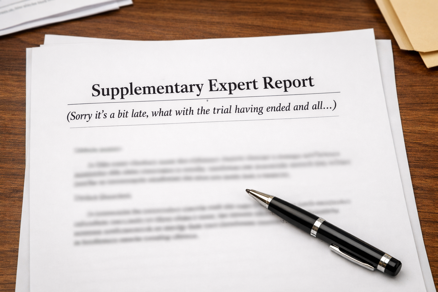 EXPERT WATCH 35: CLAIMANT REFUSED PERMISSION TO ADDUCE A SUPPLEMENTARY ...